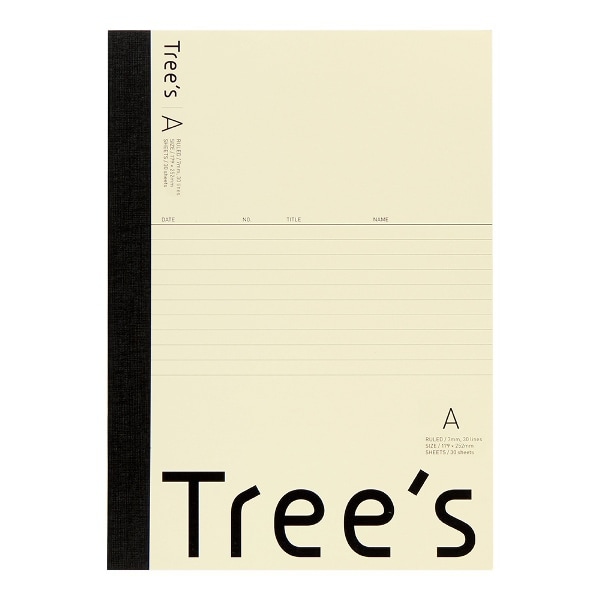 UTR3AC [Tree's B5 A罫30枚 クリーム 1冊]