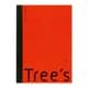 Tree's B5 A罫30枚 レッド 1冊 UTR3AR