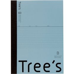 Tree's B5 B罫50枚 ブルーグレー 1冊 UTR5BGR