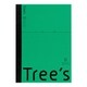 Tree's A4 B罫40枚 グリーン 1冊 UTRBA4G
