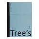 Tree's A4 B罫40枚 ブルーグレー 1冊 UTRBA4GR