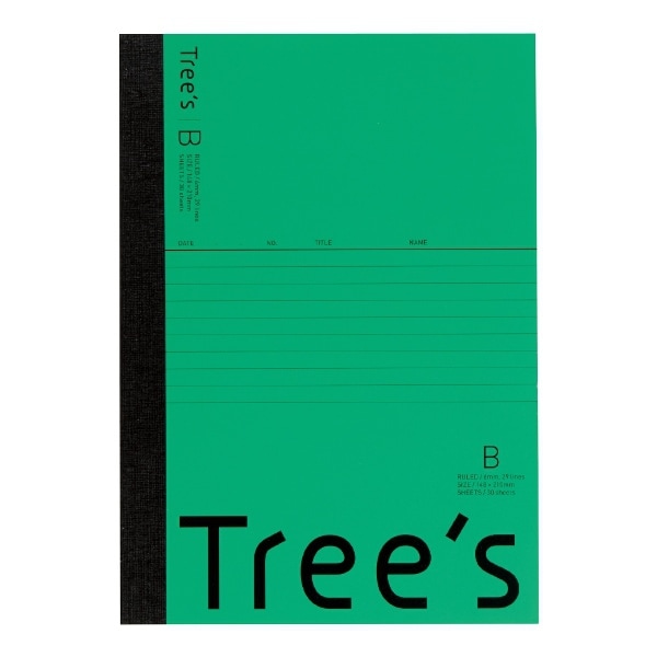 UTRBA5G [Tree's A5 B罫30枚 グリーン 1冊]
