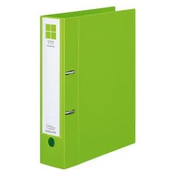 Dリングファイル スムーススタイル A4 500枚 黄緑 フ-UDS450YG