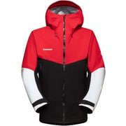 クレーター ハードシェル フーデット ジャケット アジアンフィット メン Crater HS Hooded Jacket AF Men 1010-28430 00093 black-magma XLサイズ [アウトドア 防水ジャケット メンズ]