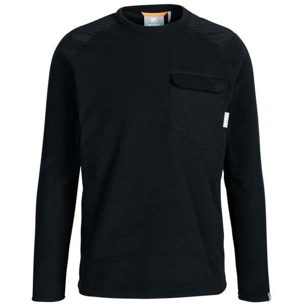 マムート MAMMUT  イノミナタ ライト ミッドレイヤー クルー ネック アジアンフィット メン Innominata Light ML Crew Neck AF Men 1014-02510 0001 black Mサイズ(日本：Lサイズ) [アウトドア フリースメンズ]