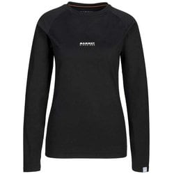 キューディー ロゴ プリント ロングスリーブ Tシャツ アジアンフィット ウィメン レディース カットソー black PRT1（00253） XSサイズ（日本：Sサイズ） 1016-01040