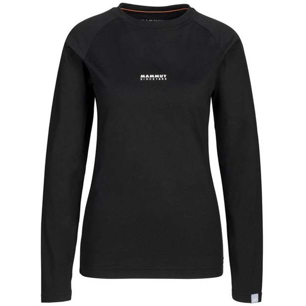 キューディー ロゴ プリント ロングスリーブ Tシャツ アジアンフィット ウィメン レディース カットソー black PRT1（00253） Lサイズ（日本：XLサイズ） 1016-01040