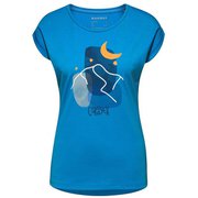 マウンテン Tシャツ ウィメン Mountain T-Shirt Women 1017-00965 50334 gentian PRT3 Sサイズ [アウトドア カットソー レディース]