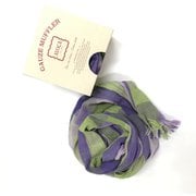 日本製 AVOCA ACガーゼマフラー パッケージ入り パープル