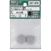557-978 [エラストマー樹脂 六角ボルト用キャップ グレー M10 入数2入]