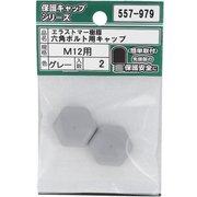 557-979 [エラストマー樹脂 六角ボルト用キャップ グレー M12 入数2入]
