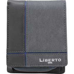 クロス切替 中L型ファスナー小銭入れ二つ折り財布 黒 58LB15
