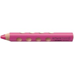 グルーヴトリプルワン 色鉛筆 単色 6本入 ピンク 三角軸 LY3830028
