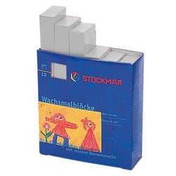 みつろうブロッククレヨン 単色 12本 白 ST36016
