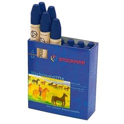 みつろうスティッククレヨン 単色 12本 青 ST33009