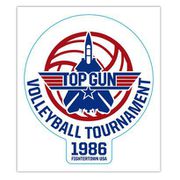 TOP GUN GG3耐ステッカー TOP GUN バレーボールトーナメント [キャラクターグッズ]