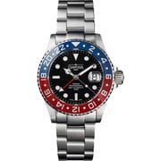 DAVOSA(ダボサ) メンズ メタルベルト Ternos Pro GMT TT DIVER セラミックベゼル ブルー/レッド 正規品 2年保証 161.571.60