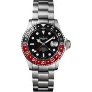 DAVOSA(ダボサ) メンズ メタルベルト Ternos Pro GMT TT DIVER セラミックベゼル ブラック/レッド 正規品 2年保証 161.571.90
