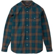 オンブレチェック柄長袖シャツ Ombre L/S Shirt TOMSJB76 (DGR)ダークグリーン Lサイズ [アウトドア シャツ メンズ]