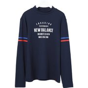 012-1267004-120-7 [ダブルフェイス裏アイレットメッシュ 長袖モックネックプルオーバー メンズ サイズ：7 ネイビー]