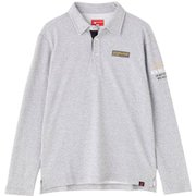012-1269003-020-7 [ダブルフェイス 裏アイレットメッシュ 長袖カラーシャツ メンズ サイズ：7 グレー]