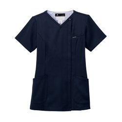 医療・介護 白衣 レディスジップスクラブ ダークネイビー 4L 7082SC-17-4L
