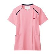 医療・介護 白衣 レディスジップスクラブ ピンク×ダークネイビー LL 7068SC-3-LL