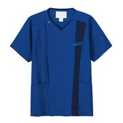 医療・介護 白衣 メンズジップスクラブ ロイヤルブルー×ダークネイビー BL 7058SC-7-BL