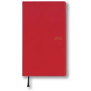 限定 2022年1月始まり Appoint（アポイント） 月間ブロック 日曜始まり 薄型 手帳サイズ レッド E1640