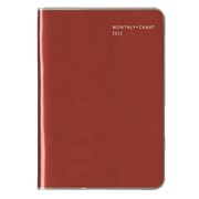 限定 2022年1月始まり MILL（ミル） 1ヶ月ブロック＋チャート 月曜始まり 薄型 PATTERN B6 レッド E7598