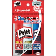 限定 プリットアソート レギュラーサイズ3本パック（プリット/スムーズプリット/カラープリット） スティックのり NS-751-3P