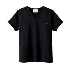 医療・介護 白衣 スクラブ ブラック SS 7013SC-9-SS