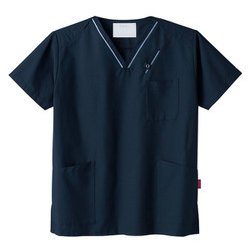 医療・介護 白衣 スクラブ ダークネイビー 4L 7003SC-17-4L