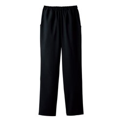 医療・介護 パンツ レディスストレートパンツ（総ゴム） ブラック LL 6013SC-9-LL