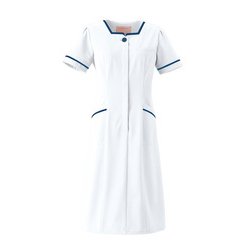 医療・介護 ワンピース ワンピース ホワイト×ネイビー LL 3016EW-7-LL