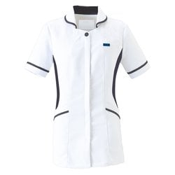 医療・介護 上衣 チュニック ホワイト×ネイビー SS 2017EW-7-SS