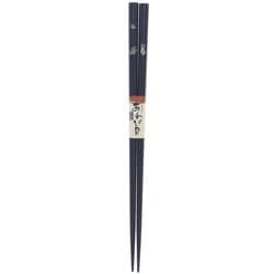 箸 23cm ブラック おぼろ月夜 あわび貝