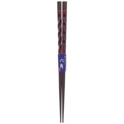 箸 20.5cm レッド 六角 楓