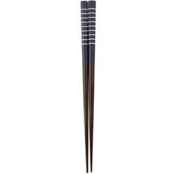 子供 箸 18cm ブルー ランチタイム 白ライン