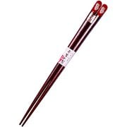 箸 20.5cm レッド ふりむき 干支箸 亥