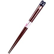 箸 23cm ブルー ふりむき 干支箸 丑