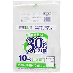 ヨドバシ.com - ジャパックス RYC33 [ポリ袋 30L 0.03 10枚 透明 再生