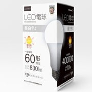 LED電球 60W相当 全方向 4万時間タイプ 昼白色 E26口金 10個セット HDLED60W5000K_10pcs