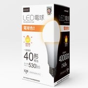 LED電球 40W相当 全方向 4万時間タイプ 電球色 E26口金 100個セット HDLED40W2700K_100pcs