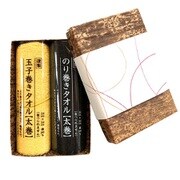 NTGS-07 [のり巻きタオル 竹皮のお弁当箱ギフトセット （太巻2本）]