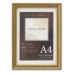 A4サイズ対応（B5対応マット付き） フクシア A4 ゴールド