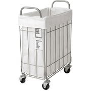 003269 WH [WIRE ARTS & PRO FOLDING LAUNDRY SQUARE BASKET with CASTER 28L SLIM ホワイト]
