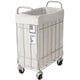 WIRE ARTS & PRO FOLDING LAUNDRY SQUARE BASKET with CASTER 28L SLIM ライトグレー 003269 L.GY