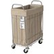 WIRE ARTS & PRO FOLDING LAUNDRY SQUARE BASKET with CASTER 28L SLIM ベージュ 003269 BE