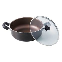 ベストコ 大きくて洗いやすい 大型鍋 32cm IH ブラウンメタリック ND-8224